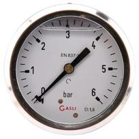 Manometras Ø63 0-6 bar 1/4" galinis prijungimas MA636B04SSGF