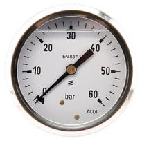 Manometras Ø63 0-60 bar 1/4" galinis prijungimas MA6360B04SSGF