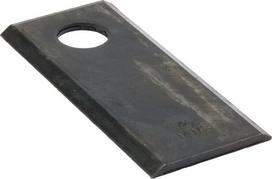 Kairysis / dešinysis šienapjovės peilis (LH/RH), 132 × 50 × 4 mm, ovali skylė 23,0 × 20,5 mm, tinka Taarup, 25 vnt. pakuotė, KT5611050001KR