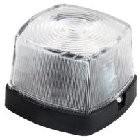 Gabaritinis žibintas kvadratinis, 12V, skaidrus, plokščia jungtis, Geka PL62