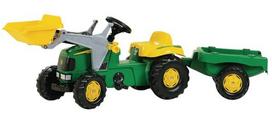 Pedalinis traktorius su priekiniu krautuvu ir priekaba John Deere, nuo 2,5 m., rollyKid (Rolly Toys) R02311
