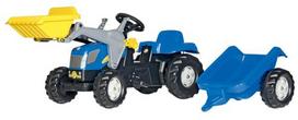 Pedalinis traktorius su priekiniu krautuvu ir priekaba New Holland, nuo 2,5 m., rollyKid (Rolly Toys) R02392