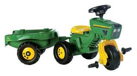 Pedalinis traktorius su priekiniu krautuvu ir priekaba John Deere, nuo 2,5 m., rollyTrac (Rolly Toys) R05276