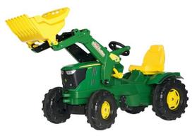 Pedalinis traktorius su priekiniu krautuvu John Deere 6210R, nuo 3 m., rollyFarmtrac (Rolly Toys) R61109