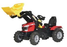 Pedalinis traktorius su priekiniu krautuvu Massey Ferguson 7726, su pneumatiniais ratais, nuo 3 m., rollyFarmtrac (Rolly Toys) R61114