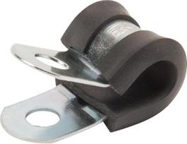 Vamzdžio apkaba 8mm metalinė su guminiu įdėklu SMSL08