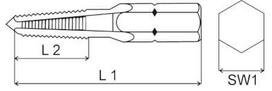 1/4" antgalis sriegikliui, viengubas 10mm TAS10