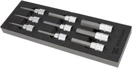 Ilgų Hex galvučių rinkinys 1/2", 9 vnt. TT800505