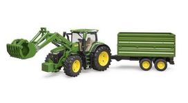 John Deere 7R 350 su priekiniu krautuvu ir priekaba U03155