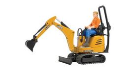JCB mikro ekskavatorius su darbininku U62002