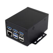 Raspberry Pi 5 pramoninis metalinis korpusas ant DIN bėgelio – Waveshare 26087