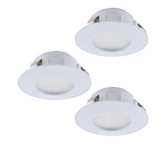 Eglo 95821 – komplektas 3 x LED įleidžiamų vonios šviestuvų PINEDA LED/4,9W/230V IP44