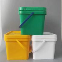 5L kvadratinis maistinio plastiko kibiras skalbimo milteliams, druskai, trąšoms, dažams ar cheminėms medžiagoms (5 kg talpa) 5L Square Bucket; White