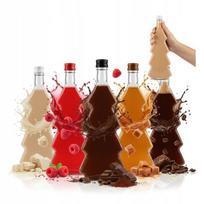 10x 500ml Stiklinės "eglutės" buteliai likeriui, sultims, dovanoms