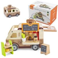 Žaislinis furgonas Viga Toys Coffee Truck 12 vnt