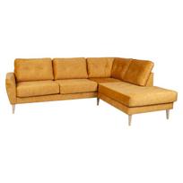 Kampinė sofa Home4You Heivi Rc, geltona