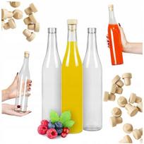 10x Stiklinės buteliai Rosa 500 ml su kamščiu