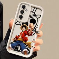 Minkštas dėklas telefonui Samsung Galaxy A23 A12 A56 A14 A32 A33 A34 A16 A24 A13 A36 A26 A22 Anime One Piece Luffy Galaxy A14