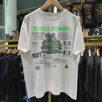 1990 m. TMNT filmo reklaminis retas išbalintas baltas marškinėlis Dydis XL Unisex marškinėlis XL