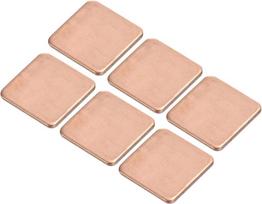 Sourcing map varinis šilumos laidumo padėklas 15mm x 15mm x 1.2mm, skirtas elektroninių lustų aušinimui, 6 vnt.