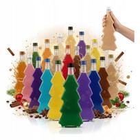 20x Stiklinės butelės "eglutė" 500 ml Kalėdinės likeriui, sultims