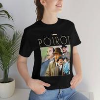 1990's Retro style Hercule Poirot Unisex T-Shirt Hercule Poirot Unisex T-Shirt S