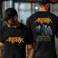 Dvipusis „Anthrax“ grupės turas Australijoje 2026 m., unisex marškinėliai XXXL