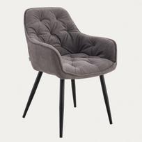 Stilinga pilka FUSSY apmušalu dengta kėdė 57x63x84 cm – komfortas ir modernus dizainas