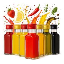 50x Stiklinės buteliukai Quadra 100ml su užsukamu kamšteliu