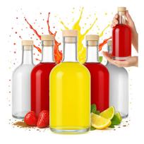 20x Stiklinės butelės "tadek" 500 ml su kamšteliu