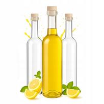 20x Stiklinės butelės "futura" 500 ml su kamšteliu