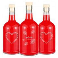 10x Stiklinės butelės "tadek" 500ml su užrašu