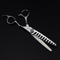 6,0 colio, Jason, Plaukų žirklės, Kirpčiukų žirklės, Dantytos žirklės, Retinančios žirklės. 10-tooth thinning shears