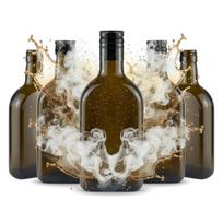 50 vnt. 350 ml tamsaus stiklo butelių su kamšteliais
