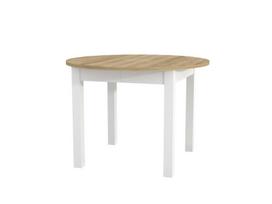 INDUS 02 Ištraukiamas valgomojo stalas 105–240 cm – Riviera ąžuolas / Balta