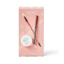 Antakių kosmetikos rinkinys Technic Cosmetics: antakių pieštukas, 1 vnt + antakių fiksatorius, 1 vnt + antakių gelis, 1 vnt