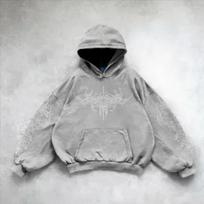 2025 Spring/Autumn Unisex 3D Retro Skull Hoodie - Trendy Pullover with Hood XXL