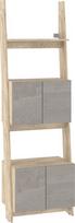 Rack RAC-05 spintelė su durelėmis, 60 cm – ąžuolo galinis raštas / pilkas betonas