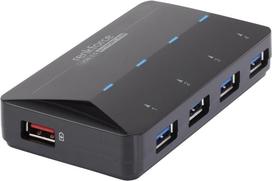 Renkforce RF-3806031 Schnittstellen-Hub USB 3.2 Gen 1 (3.1 Gen 1) Type-B 5000Mbit/s Schwarz (1268677)