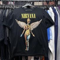 90s Nirvana In Utero Band Kurt Cobain T shirt Size S-5XL Cotton Men DO223 Unisex T-Shirt XL