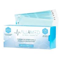 All4med sterilizavimo maišeliai autoklavui 57 mm x 105 mm 200 vnt.