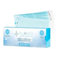 All4med sterilizavimo maišeliai autoklavui 90 mm x 230 mm 200 vnt.