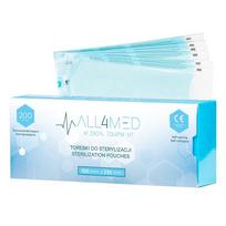 All4med sterilizavimo maišeliai autoklave 100 mm x 230 mm 200 vnt.
