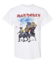1985 m. Iron Maiden Ketvirtosios liepos turo nauji balti marškinėliai Unisex marškinėliai XXXXL