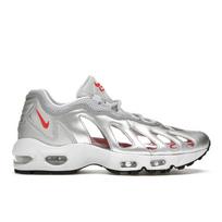 Supreme x Nike Air Max 96 Metalinio Sidabro Vyriški Sportbačiai Raudonos Spalvos Clear CV7652-001 41 white