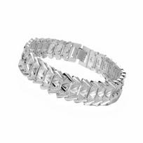 Men's 24K Gold-Plated Engraved Bracelet Watch Chain