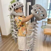 Dinozaurų skeleto pliušinis žaislas skrybėlė - Kūrybiškas vaikų galvos apdangalas Dinosaur Skeleton Set