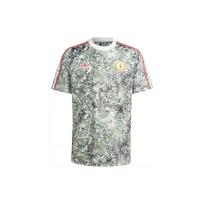 Adidas Originalūs „Manchester United“ treniruočių dryžuoti trumpomis rankovėmis futbolo megztiniai unisex viršūnės žalia IM8270 L
