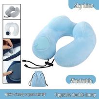 U formos pripučiamas kelioninis kaklo pagalvėlė lėktuvui, biuro miegui ir lauko naudojimui Basic: Single U-Shaped Pillow