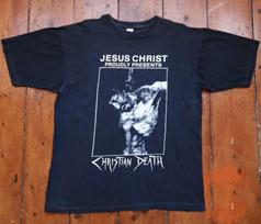 1987 Christian Death Jėzus Kristus Didžiuojasi Pristato Marškinėliai S-5XL Comfort Colors Unisex Marškinėliai M
